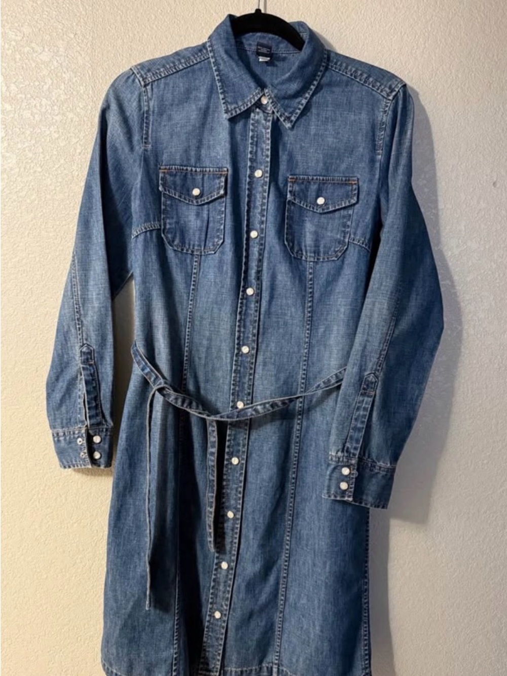 GAP Blue Denim Shirt Dress